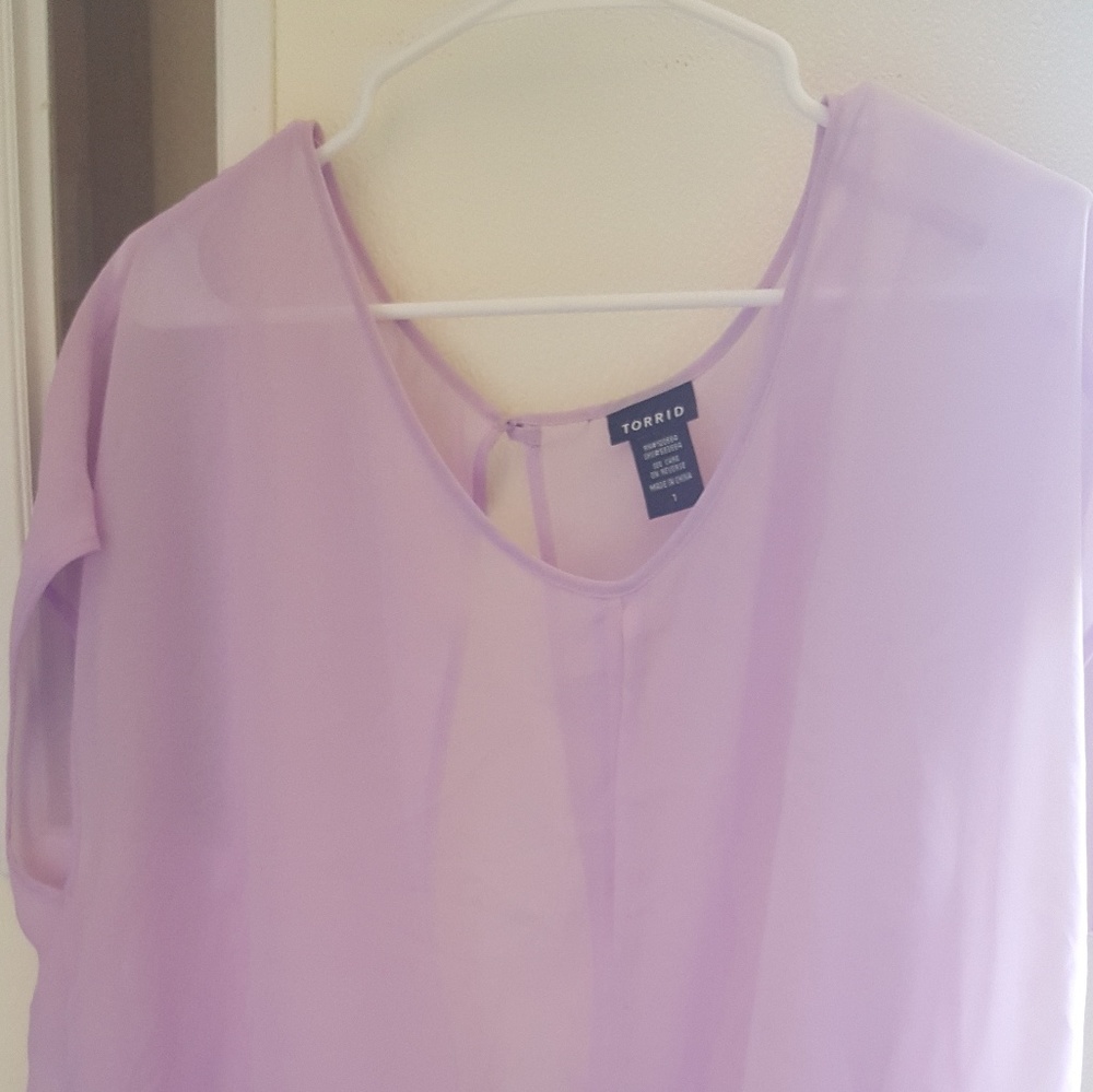 Lavender sheer top